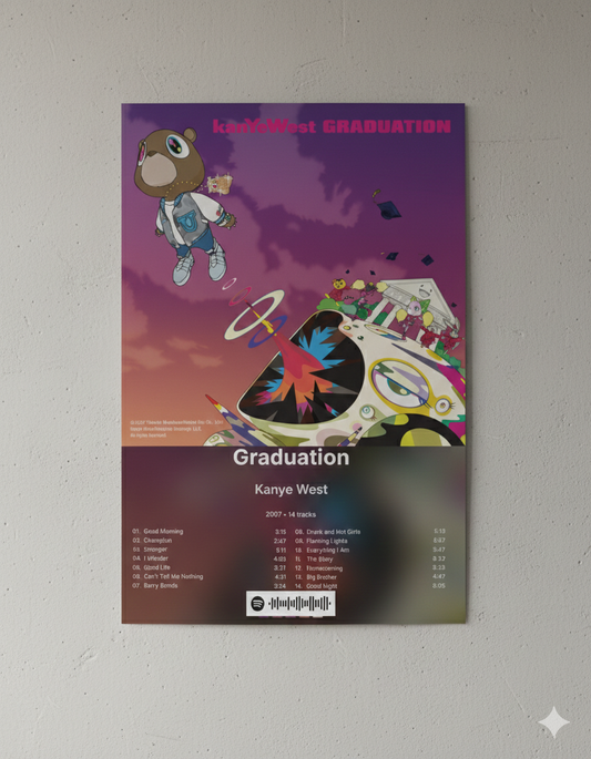 Custom Music Album Cover Art With Track List & Spotify Code