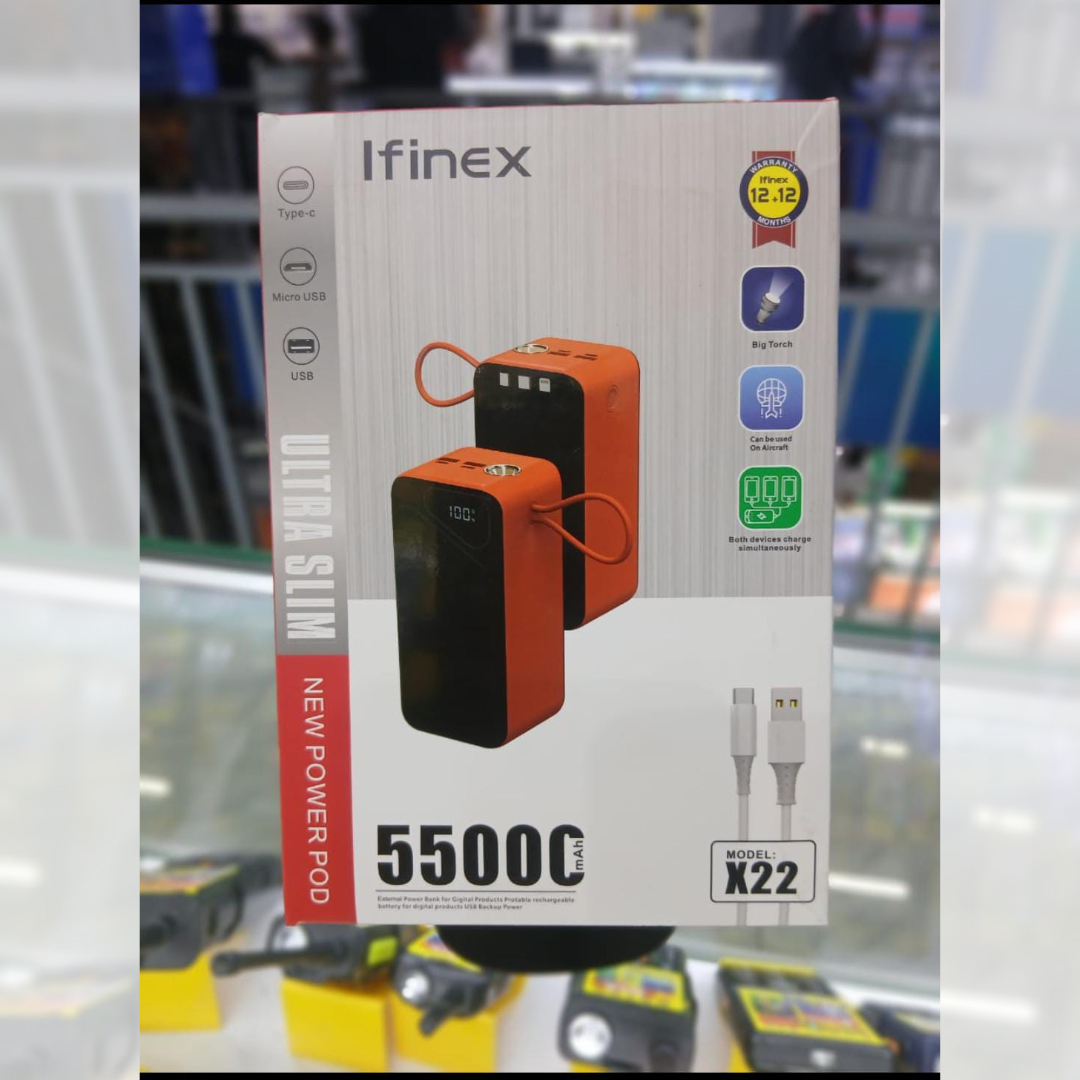 Ifinex Ultra Slim Power bank β 55000mAh (Model X22)