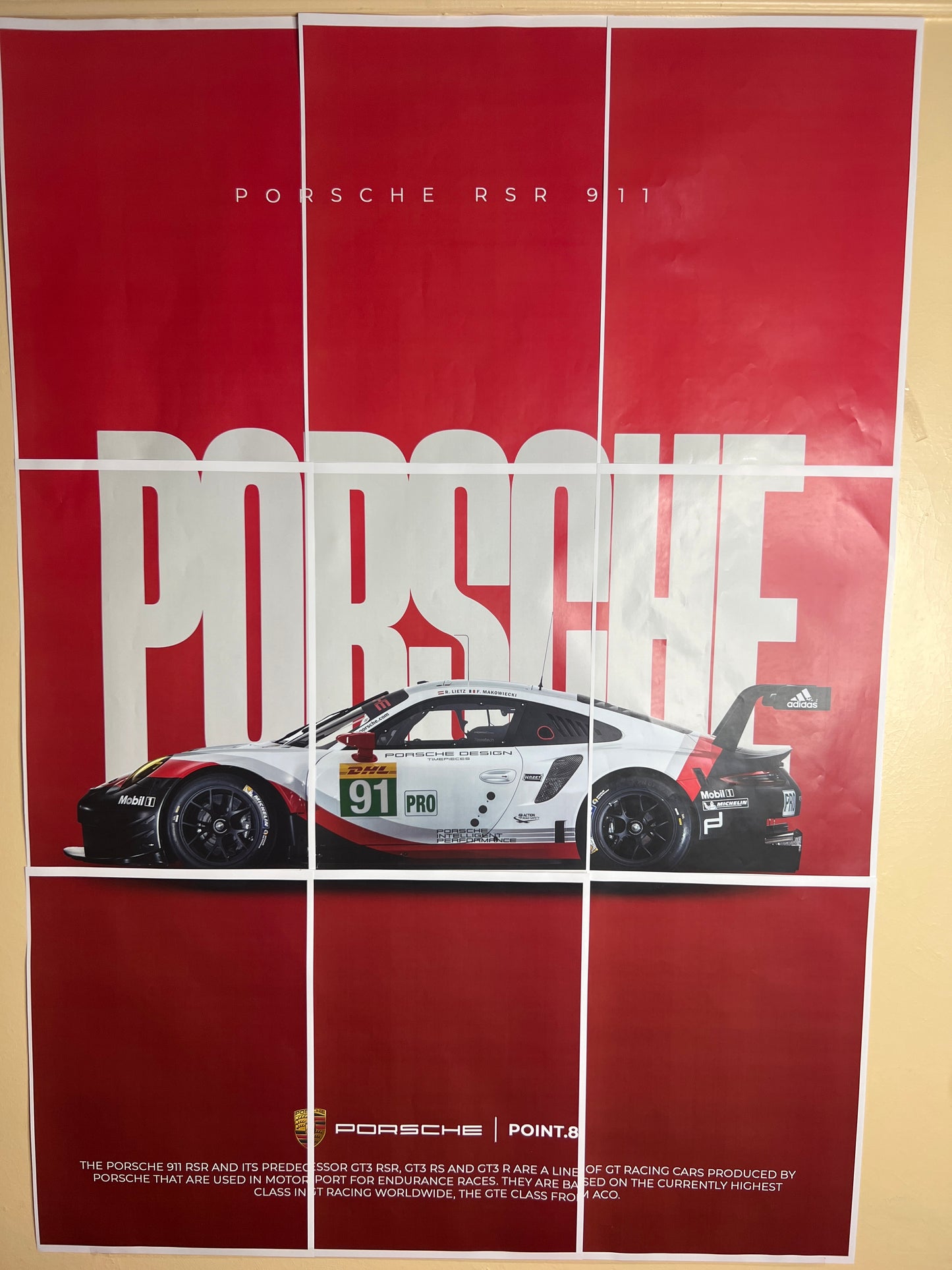 Porsche RSR 911 – 9-in-1 Wall Poster | Motorsport Edition