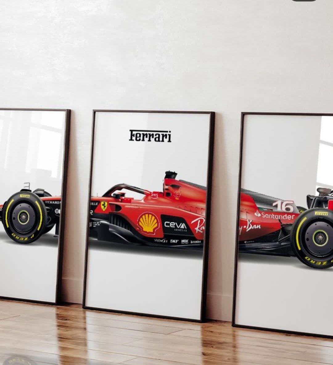 Ferrari F1 | 3-Piece Minimalist Wall Art Set