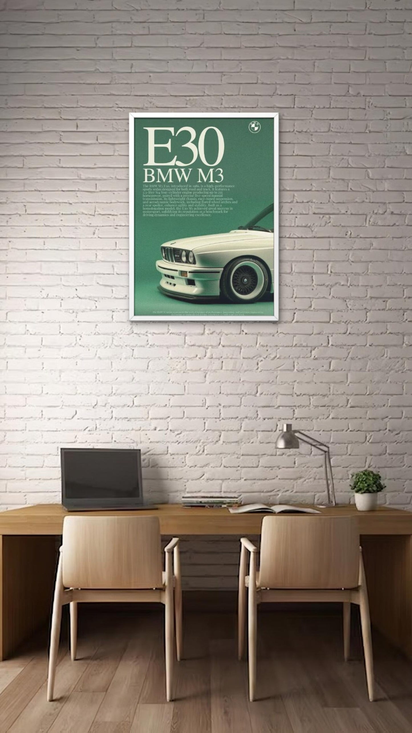 BMW E30 M3 Poster | Vintage Motorsport Wall Art